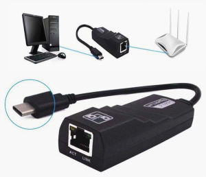 สายต่อ Type C to RJ45 Gigabit Ethernet 1000Mbps LAN Network Adapter