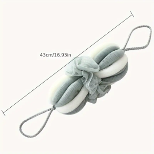 Extended stretchable bath ball back scrubbing long strip bath ball colorful strip bath ball