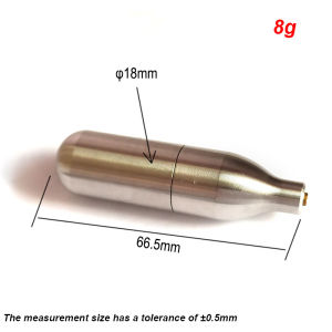 High Quality Stainless Steel Refillable 8g 12g 16g Threaded / unThreaded 24g 33g 45g CO2 Cartridge Magazine instead of disposable gas cylinder threads 3/8-24UNF