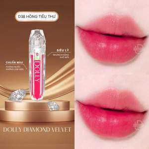 Son kem lì DOLLY DIAMOND hàng chính hãng bền màu lâu trôi không chì [MÀU ĐỎ BÃ TRẦU]