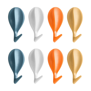 ที่แขวนตกแต่งบ้าน8ชิ้นพวงกุญแจพลาสติกกล่องเก็บของที่ถอดออกได้ตะขอแขวนผนังสำหรับกุญแจหมวกกระเป๋า