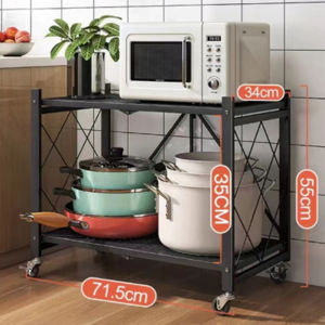Rak Dapur Multi-fungsi Rak Lipat Rak susun serbaguna Rak Penyimpanan