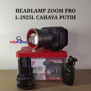 Senter Kepala LED Luby L-2925L PRO 85W Zoom Flash Cahaya Putih Garansi Resmi Original