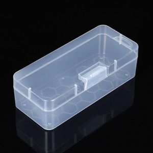 SR2N With Buckled Plastic Pencil Box Multifunctional Large Capacity Storage Box Durable Transparent Rectangular Container School Stationery Supplies