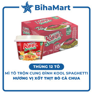 [THÙNG 12 TÔ] - AFOTECH - Mì TÔ trộn Cung Đình Kool Spaghetti hương vị xốt cà chua bò bằm (105g/tô) - Tô Cung Đình Kool spaghetti xốt bò bằm - Cung Đình Kool Tô Mì ăn liền Micoem