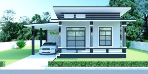 แบบบ้านสวยราคาประหยัด AP-53งบหลักแสน 2ห้องนอน1ห้องน้ำ1ที่จอดรถ พื้นที่ใช้สอย 68 ตร.ม งบก่อสร้าง 5.5-6 แสน (นำไปยื่นขออนุญาตก่อสร้างได้)เปลี่ยนสีได้ตามใจคุณ*มีให้เลือกสลับด้านซ้ายขวา มีให้เลือกรายการประมาณราคาค่าก่อสร้าง BOQ ยื่นกู้ธนาคารยอด 774000 บาท