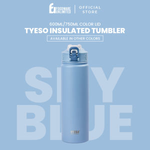 TYESO Color Lid Sports 600ml-750ml (Sky Blue) Vacuum Insulated Stainless Steel Tumbler Drinking Flask