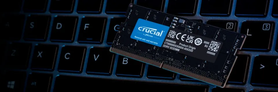RAM Crucial 8GB DDR5 5600MHz SO-DIMM Per Notebook | CT8G48C40S5 (Aperta Mai Usata)