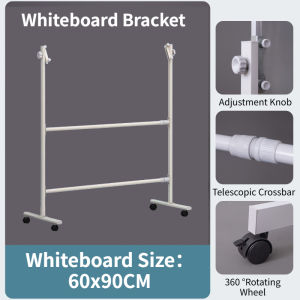 Movable Whiteboard Stand  Erase Board Stand with Wheels Adjustable Metal Stand White Board With Stand fo Office School