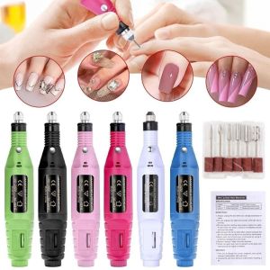 BEAUTYLADIES Portable Nail Sander Set High-Speed Professional Electric Nail Drill Machine Handheld Tool Dead Skin Removal Nail Removal Tool Nail Art Tools