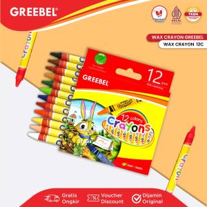 GREEBEL Crayon Krayon Wax / Krayon Anak Mewarnai Menggambar