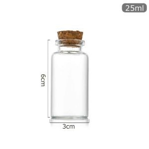 Chai Thủy Tinh Mini Có Nút Chặn Nút Chai Trong Suốt Lọ Trang Trí Đám Cưới MỚI Nhiều kích cỡ khác nhau - FELAA