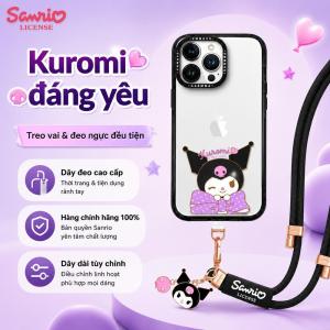 Sanrio Kuromi Dây Đeo Điện Thoại Đeo Chéo Điều Chỉnh Độ Dài Kim Loại Mờ Bền Chắc Tiện Dụng SR9