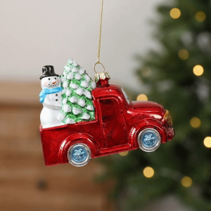 LITUILI Nhiều màu sắc dây chuyền hình cây thông Noel Hình ảnh người cao tuổi Người tuyết Trang trí cây thông Noel Đồ trang trí độc đáo Thiết kế xe hơi hoạt hình Tự làm đồ trang trí Giáng sinh. Trang trí vui nhộn