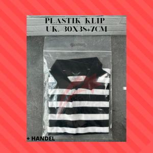 Plastik Klip Pond 30x38 +7cm / Packing Baju Oval Jinjing Kaos Seal Zip Lock Cetik
