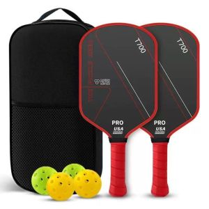 CANICECA Carbon Fiber Pickleball Paddle 16MM T700 Pickle Ball Paddle Durable Lightweight Pickleball Rackets Set