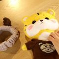 Studyset IN stock Creative Cute Cartoon Removable Clothes Short Plush Tiger Doll Soft Comfortable Hugging Pillow Pendant Present Toys For Boys Girls. 