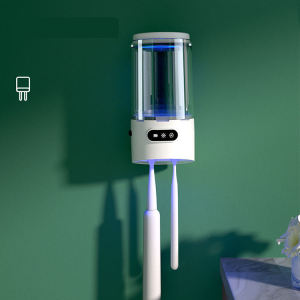UV toothbrush sterilizer intelligent automatic drying and disinfection UV hole free electric toothbrush holder wall mounted