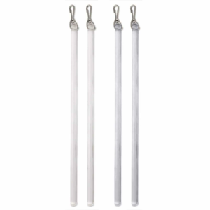 Pack of 2 Plastic 12Inch Curtain Pull Wand Drapery Control Pull Rod Stick with Hook for Opening and Closing Curtain
