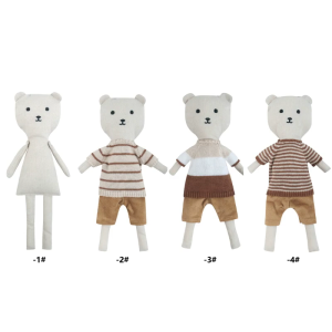 Hand Sewing Sleeping Doll Soft Toy Stuffed Animal for Bear Collections Cute Sweater Clothes for Bear Doll Toy DIY