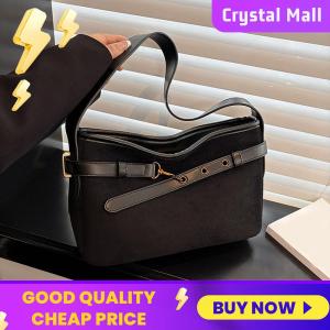 PU Leather Versatile Shoulder Bag Belt Design Underarm Bag for Women Ladies Work Shopping Travel Daily Use