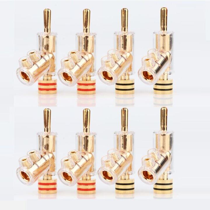 Hifi Audio Gold Plated Closed Screw Lock Speaker Cable Banana Plug