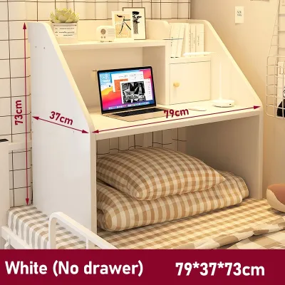 Bed Table Computer Desk With Drawer For College Dormitory Learning Storage Dual-use Table Study Desk