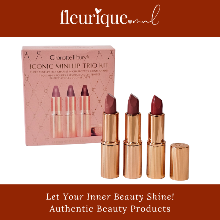 Charlotte Tilbury Iconic Mini Lip Trio Kit Pillow Talk SuperModel