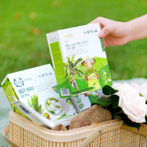 Bột rau má đậu xanh cốt dừa Dalahouse kết hợp với đường hoa dừa thơm ngon dễ uống - Hộp 10 gói