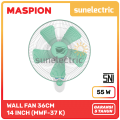 Maspion MSP MWF-37K Wall Fan / Kipas Angin Dinding 14" / 14 Inch / 36 cm MWF 37K / MWF37K / MWF 37 K / MWF37 K / MWF-37 K - Multi Warna. 