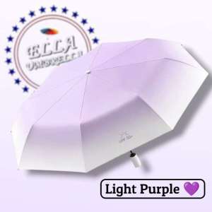 (ELLA SHOP) New 3 folds Automatic Two tone style with UPF50+ UV coated Umbrella protect to sun/rain