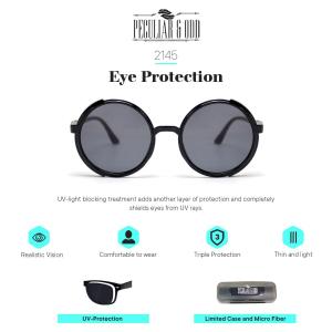 Peculiar Dawn Retro Styled Round Polycarbonate Acetate Sunglasses Eyewear Shades Peculiar and Odd Collection  / Sunglass for Men or Sunglass for Women / Fashion Eyewear Non Graded Lens