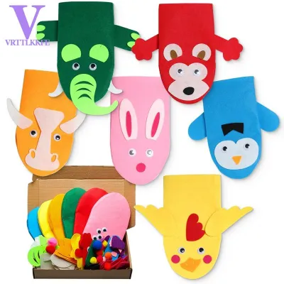 Hand Puppet Making Kit Making Handicraft Felt Toys for Children Make Your Own Sock Puppet