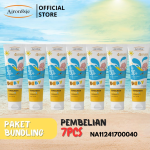 Airongsie Sunscreen Bayi & Anak Spf 50+ UVA UVB | 7 Pcs Waterproof 4 Jam 45 ml