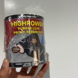 HighPower Rubber Leak Proof Repair Tape Black 4in x 5ft Waterproof Sealing Tape