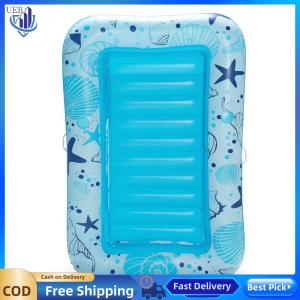 [Ueb Wholesale Center] PVC Inflatable Tanning Water Lounge Chair Dual-Use Large Folding Float Row Thicken Foldable Pool Lounger Bed for Beaches Lakes Water Sports
