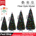 Fiber Optic Christmas Tree, Prelit Artificial Christmas Tree with Color Changing Lights and Top Star. 