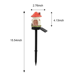 Solar Resin Lights Outdoor Lawn Lamp Waterproof Led Garden Yard Stake Pathways Backyard Decor Pathway Mushroom Decorative Creative Fairy Light Lamps Powered Walkway For Atmosphere