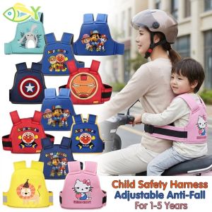 Adjustable Child Safety Harness Motorcycle Bicycle Anti Fall Seat Belt For 1-12 Years Old Kids