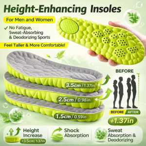3.5CM Invisible Height Increase Insole Cushion Inner Height-Enhancing Insoles For Men and Women Breathable Sweat-Absorbing Deodorizing Feet Pad 不累脚吸汗防臭运动增高鞋垫