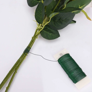 22 Gauge Dark Green Floral Stem Wire Handmade Bouquet Stem Crafting Floral Wire for Flower Arrangements DIY Craft