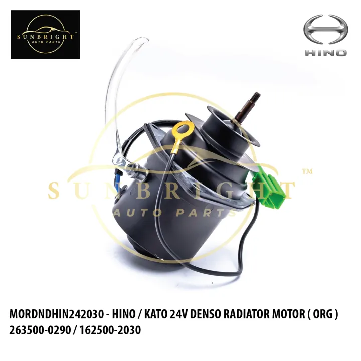 HINO / KATO 24V DENSO RADIATOR MOTOR ( ORG ) 263500-0290 / 162500-2030 ...