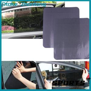 Dtake 2Pcs Car side window mesh film windshield net sun shade sticker UV protection
