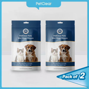 Buy 4 Get 1 Free Pet Wipe Gloves 10pcs | Disposable Cleaning Gloves for Cats & Dogs | COD Local Stock