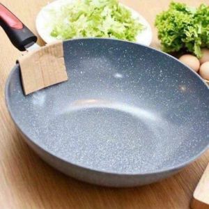 Chảo Vân Đá Ceramic 33cm Sâu Lòng Dùng Được Cho Mọi Loại Bếp Phukienprocare