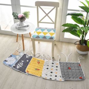 ผ้าฝ้ายแท้บางสตูลเก้าอี้เบาะรองนั่ง Four Seasons ทั่วไประบายอากาศนักเรียนสำนักงานคอมพิวเตอร์ฤดูร้อนเบาะ Antiskid Mat เบาะรองนั่งเก้าอี้