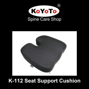 KOYOTO K-112(B) Seat Support Cushion Slow Rebound Memory Foam Cushion Pillow For Coccyx/Orthopedic/ Sciatica/Back Pain-Tailbone Pain Relieve Pillow Cushion On Chair/Sofa and Car Seat Tailbone Cushion Seat Cushion High Quality Seat Cushion-Black