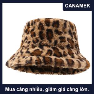【CANAMEK】 Mũ khuôn mặt mùa đông của phụ nữ in báo nhỏ mũ của ngư dân mũ bồn tắm nhiệt đa năng của phụ nữ mũ xô sang trọng