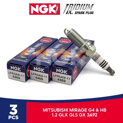 NGK 3Pcs LFR5AIX-11 Iridium IX Spark plug for Mitsubishi Mirage G4 1.2 / Hatchback 1.2 3a92 2013 - Up