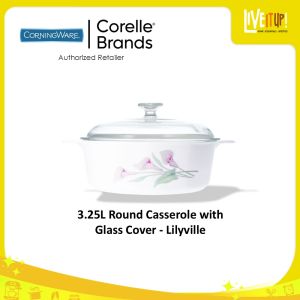 CORNINGWARE 3.25L Round Casserole with Glass Cover - Lilyville